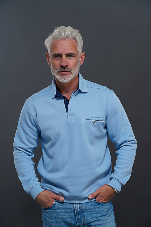 Le Classico - Sweat chaud uni col polo